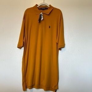 U.S Polo Assn.Toasted caramel short sleeve collared polo shirt big and tall LT